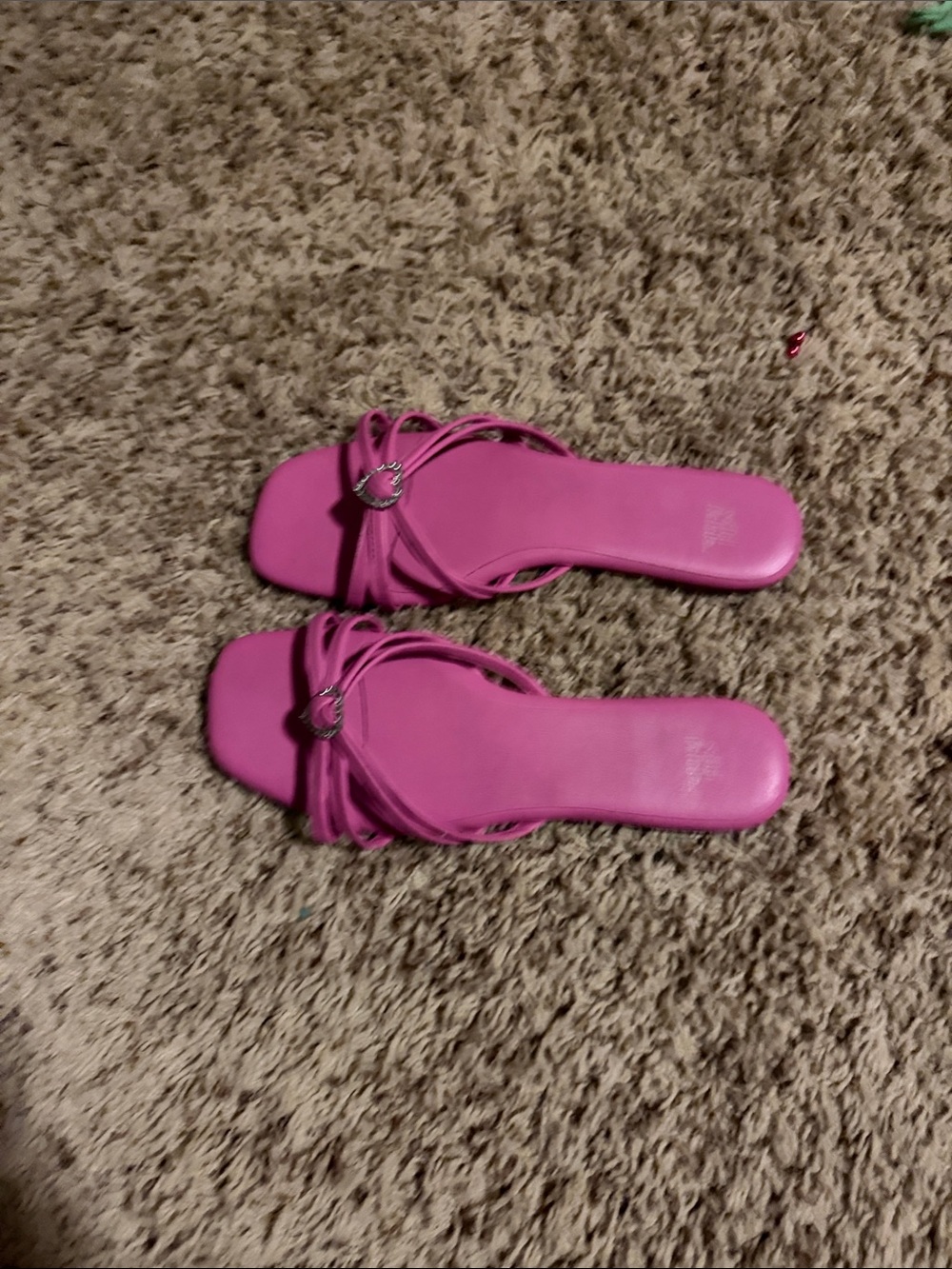 wild fable Hot Pink Knot Detail Slide Sandals